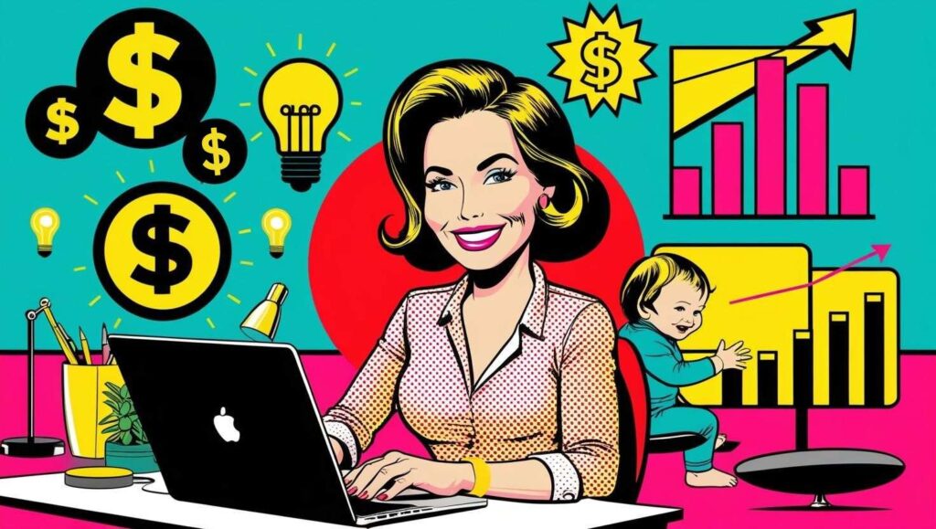 stay-at-home mom running an online business